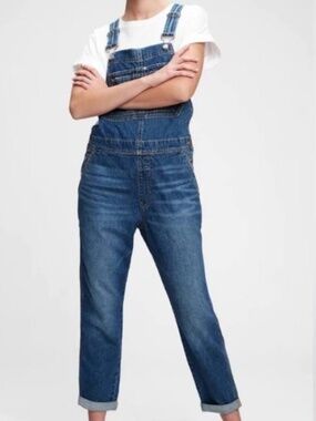 GAP Dark Blue Denim Relaxed Overalls